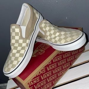 Classic checkered slip-on vans
